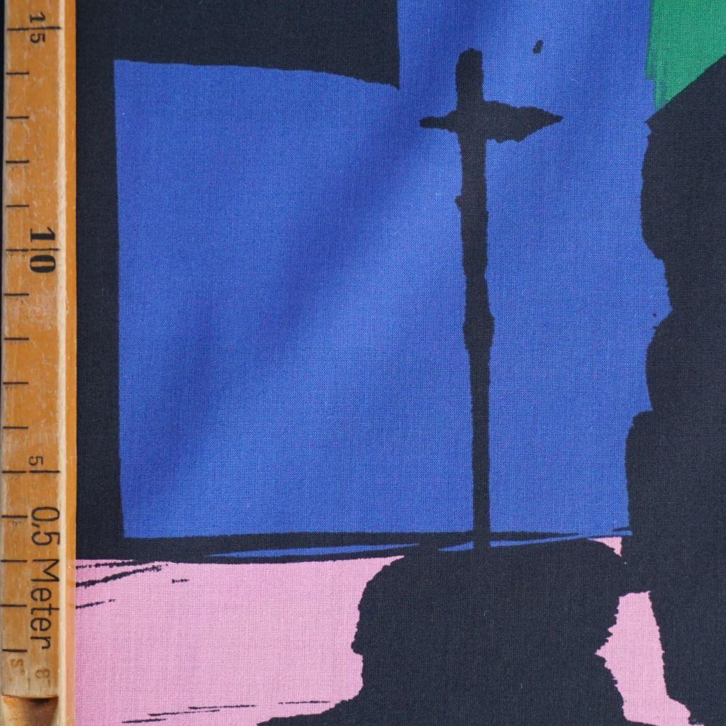 Leichte Baumwolle farbige Flächen rosa grün blau schwarz